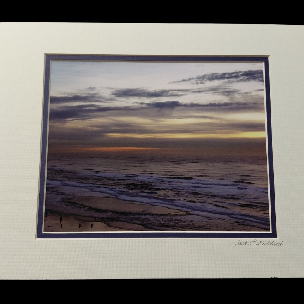 San Francisco Great Highway Sunset By Jack E. Stiddard 8x10Photo/11x14 Mat